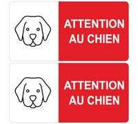 Ambiance - Adhesivo adhesivo para perro de guardia (laminado, plastificado, resistente al agua y a los rayos UV, con 2 pegatinas de 6 x 12 cm)