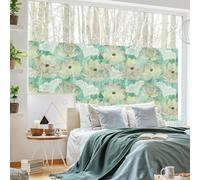 Ambiance - Adhesivo Adhesivo para Ventana antiojos y Ojos de Flores de Loto, Efecto Dorado, Adhesivo para Ventanas y Puertas de Ducha, 40 x 200 cm