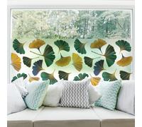 Ambiance - Adhesivo Adhesivo para Ventana antiojos y Puertas de Ducha (40 x 100 cm), diseño de Hojas Ginkgo Otoño
