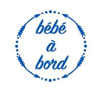 Ambiance - Adhesivo decorativo para coche de bebé a bordo (15 x 15 cm), color azul marino