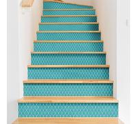 Ambiance - Adhesivo decorativo para escaleras de azulejos de cemento, 2 tiras de 15 x 105 cm