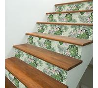 Ambiance - Adhesivo decorativo para escaleras de azulejos de cemento, 2 tiras de 25 x 87,5 cm