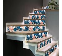 Ambiance - Adhesivo decorativo para escaleras de azulejos de cemento, 2 tiras de 26 x 90 cm