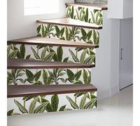 Ambiance - Adhesivo decorativo para escaleras de azulejos de cemento, 2 tiras de 26 x 90 cm, adhesivo para escaleras de baldosas de cemento