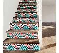 Ambiance - Adhesivo decorativo para escaleras de azulejos de cemento, 2 tiras de 27 x 94,5 cm