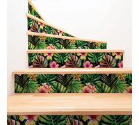 Ambiance - Adhesivo decorativo para escaleras de azulejos de cemento, 2 tiras de 27 x 94,5 cm