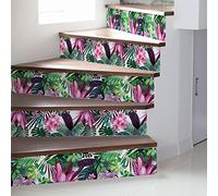 Ambiance - Adhesivo decorativo para escaleras de azulejos de cemento (2 tiras de 42 x 147 cm), diseño de escaleras