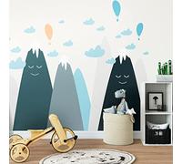 Ambiance - Adhesivo decorativo para niños (90 x 135 cm), diseño de montaña escandinava