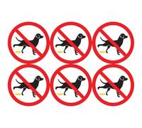 Ambiance - Adhesivo decorativo para panel de adhesivo con pipi de perro, prohibido, señalizado, laminado, plastificado, resistente al agua y a las U - No dejar que los perros orinar redondos - 6