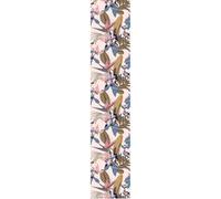 Ambiance - Adhesivo decorativo para papel pintado (preencolado, rollo de papel tapiz tropical, color rosa y hojas de plátano y flores de paraíso, adhesivo decorativo - 1 rollo de 300 x 60 cm