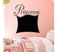 Ambiance - Adhesivo decorativo para pared (110 x 100 cm), diseño de princesa, color negro