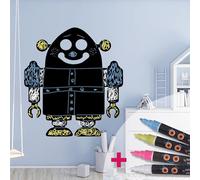 Ambiance - Adhesivo decorativo para pared (30 x 25 cm, incluye 4 tizas líquidas)