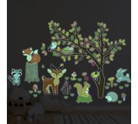Ambiance - Adhesivo decorativo para pared (70 x 95 cm), diseño de animales de bosque de otoño