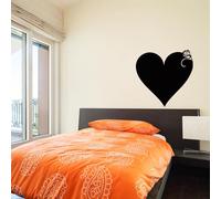 Ambiance - Adhesivo decorativo para pared, diseño de corazón clásico, 50 x 50 cm, color negro