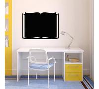 Ambiance - Adhesivo decorativo para pared, diseño de libro (65 x 90 cm), color negro