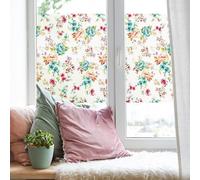 Ambiance - Adhesivo Decorativo para Ventana antiojos y Ojos (40 x 100 cm), diseño Floral
