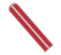 Ambiance - Adhesivo para campana de coche, diseño de rayas, color rojo cereza, 1 par de 129 x 24 cm