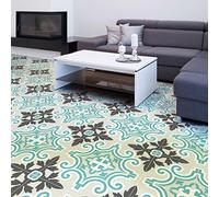 Ambiance-Live 4 Pegatina Adhesiva revestimiento suelo carrelages antideslizante azulejo, 20 x 20 cm, 4 piezas, col-floor-tile-RV-0578_40x40cm