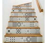 Ambiance-Live col-stairs-ROS-A924 Stickers Adhesivos escalera carrelages | 15 x 105 cm) - 2 bandasadhesivo adhesivo contremarche azulejos de cemento - Adhesivos contremarche carrelages |