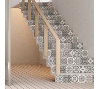 Ambiance-Live col-stairs-ROS-A938_15x105cm_2bandes Stickers Adhesivos Escalera carrelages, Vinilo, Multicolor, 2 bandes de 15x105 cm, 2