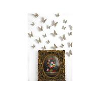 Ambiance-Live Juego de 12 Adhesivos 3D de Mariposas, Color marrón Claro