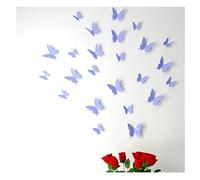 Ambiance-Live Juego de 12 Adhesivos 3D de Mariposas violetas.