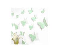 Ambiance-Live Kit de 12 Adhesivos de Mariposas 3D, Color Menta