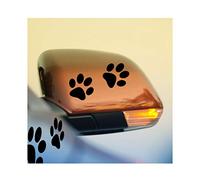 Ambiance-Live ros-car-catpaws-12 x 12 cm-Schwarz Pegatina de Pared, Vinilo, Negro, 12 x 12 cm