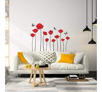 Ambiance Live Vinilo adhesivo decorativo para pared, Amapolas rojas
