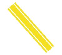 Ambiance - Pegatina para campana de coche, diseño de rayas, color amarillo canario, 1 pieza de 124 cm