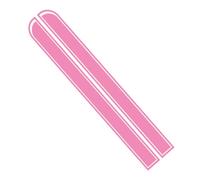 Ambiance - Pegatina para campana de coche, diseño de rayas, diseño de rayas, color rosa, 1 par de 129 x 24 cm