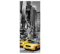 Ambiance Sticker Adhesivo de la Puerta Taxi Nueva York Pelar y Pegar - 204 x 83cm