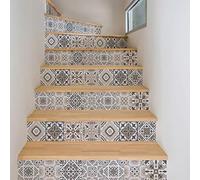 Ambiance Sticker col-stairs-ROS-B774_30x105X2 Pegatinas Adhesivas, Vinilo, Multicolores, 60 x 105 cm, 4 Unidades