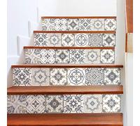 Ambiance Sticker col-stairs-RV-A0112_30x105cmX3 Pegatinas de Pared, Acrílico, Carenza, 6 Bandes de 15 x 105 cm