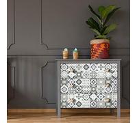 Ambiance Sticker col-tiles-mob-RJ-A734_10x10cm Pegatina de Pared, Vinilo, Modelo 5, H60 x L100 cm