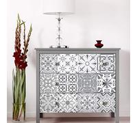 Ambiance Sticker col-tiles-mob-RJ-A755_10x10cm Pegatinas de Pared, Vinilo, Modelo 4, H50 x L60 cm