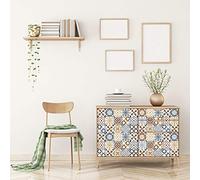 Ambiance Sticker col-tiles-mob-RJ-A899_15x15cm Pegatina de Pared, Vinilo, Modelo 2, H90 x L150 cm