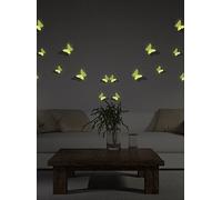 Ambiance Sticker Fluorescent Piezas 3D Butterflies, Vinilo Adhesivo, 12 piezzas
