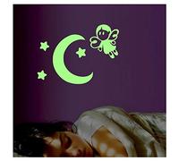 Ambiance Sticker Fosforescente pequeña hada y luna - 25 x 20 cm