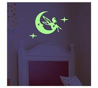 Ambiance Sticker Fósforescentes de hada y luna (70 x 55 cm)