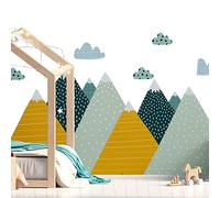 Ambiance Sticker Papel Pintado no Tejido Frescos Gigantes Prepegados - Montaña Escandinava Ziska - Etiqueta Decorativa | H120 x L180 cm