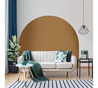 Ambiance Sticker Pegatinas de Pared con Arco para Cabecero de Cama, Papel Tapiz de Semicírculo Grande para Decoración de Sala de Estar y Dormitorio - L200 x H150 - Cobre