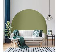 Ambiance Sticker Pegatinas de Pared con Arco para Cabecero de Cama, Papel Tapiz de Semicírculo Grande para Decoración de Sala de Estar y Dormitorio - L200 x H150 - Verde Oliva