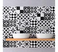 Ambiance Sticker Revestimientos Autoadhesivos para Cocina y Baño Aarona - 9 Vinilo Azulejos de 20 x 20 cm