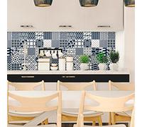Ambiance Sticker Revestimientos Autoadhesivos para Cocina y Baño Alaska - 9 Vinilo Azulejos de 20 x 20 cm
