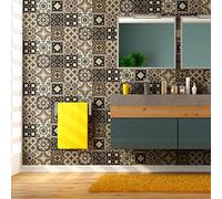 Ambiance Sticker Revestimientos Autoadhesivos para Cocina y Baño Ancône - 9 Vinilo Azulejos de 20 x 20 cm