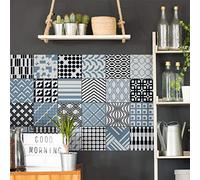 Ambiance Sticker Revestimientos Autoadhesivos para Cocina y Baño Kiev - 9 Vinilo Azulejos de 20 x 20 cm