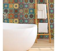 Ambiance Sticker Revestimientos Autoadhesivos para Cocina y Baño La Plata - 9 Vinilo Azulejos de 10 x 10 cm