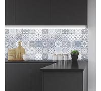 Ambiance Sticker Revestimientos Autoadhesivos para Cocina y Baño Nuances de Gris Gythio - 9 Vinilo Azulejos de 15 x15 cm