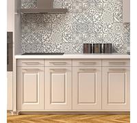 Ambiance Sticker Revestimientos Autoadhesivos para Cocina y Baño Nuances de Gris Palaos - 9 Vinilo Azulejos de 15 x15 cm